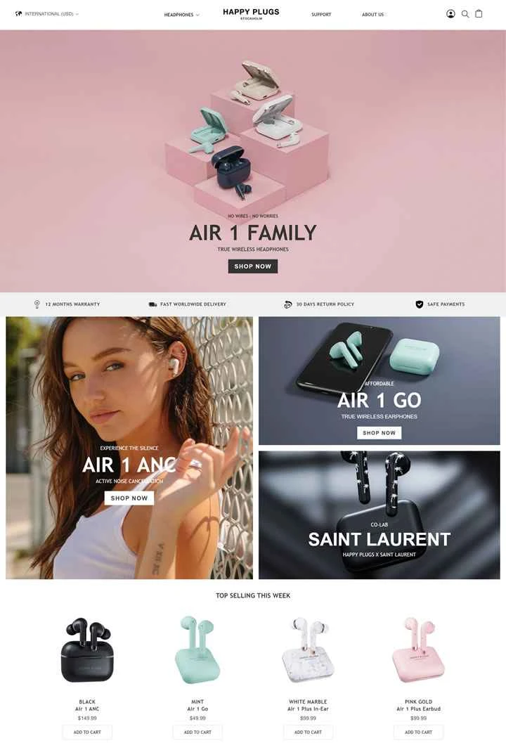 Happy Plugs公式サイト：スウェーデンのワイヤレスヘッドホンブランド