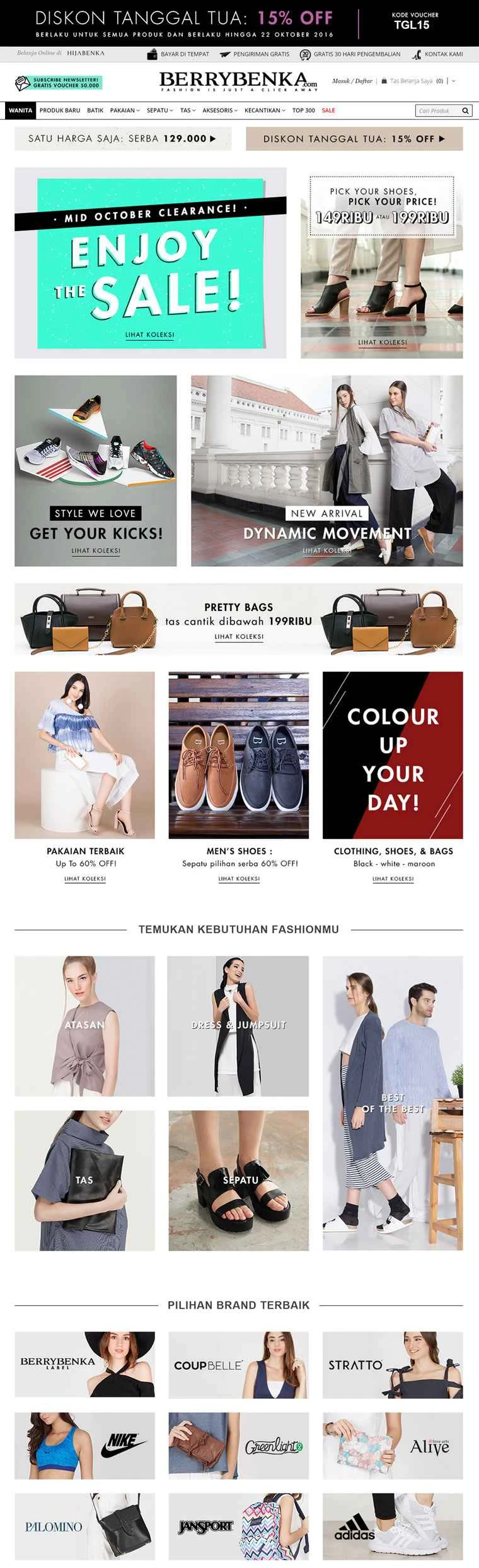 インドネシアのオンラインブティック：Berrybenka.com