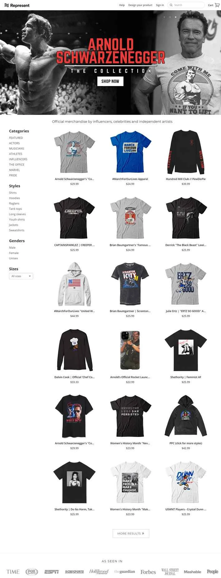 影響力のある人々、有名人、アーティストの公式グッズ：