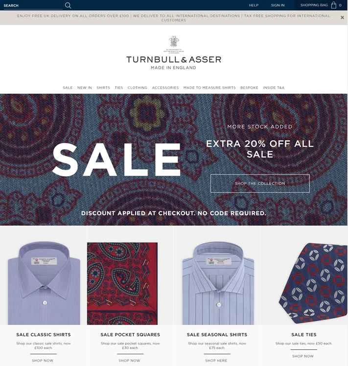 ターンブル＆アッサー公式サイト：英国王室に納入される最高級のオーダーメイドシャツ。