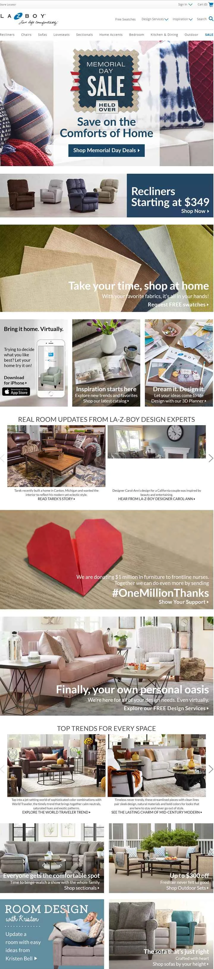 アメリカの椅子とソファのメーカー：La-Z-Boy