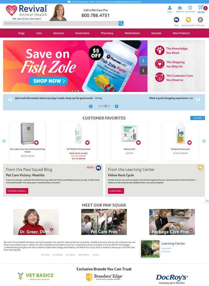 米国を拠点とするペットケアの専門企業、Revival Animal Health。