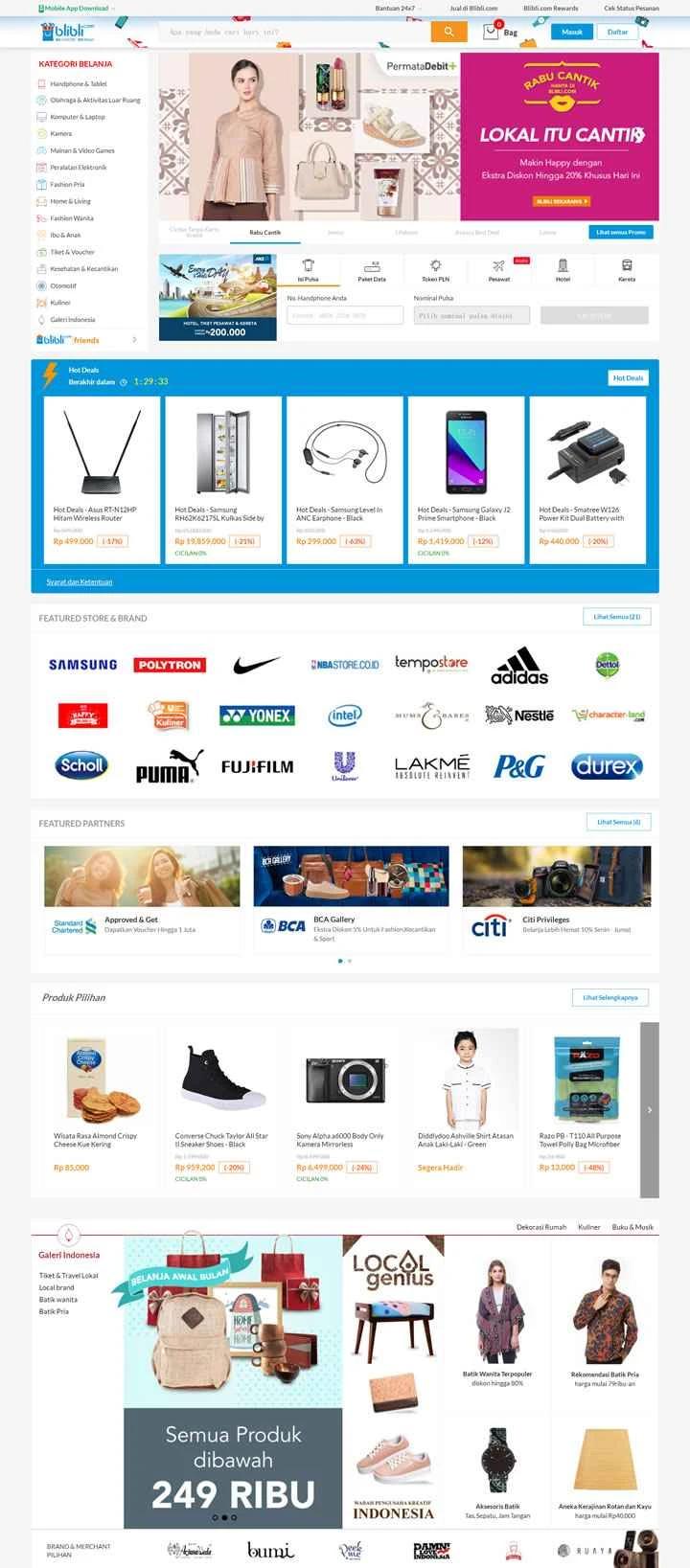 Blibli.com は、インドネシア最大かつ最も包括的なオンライン マーケットプレイスです。