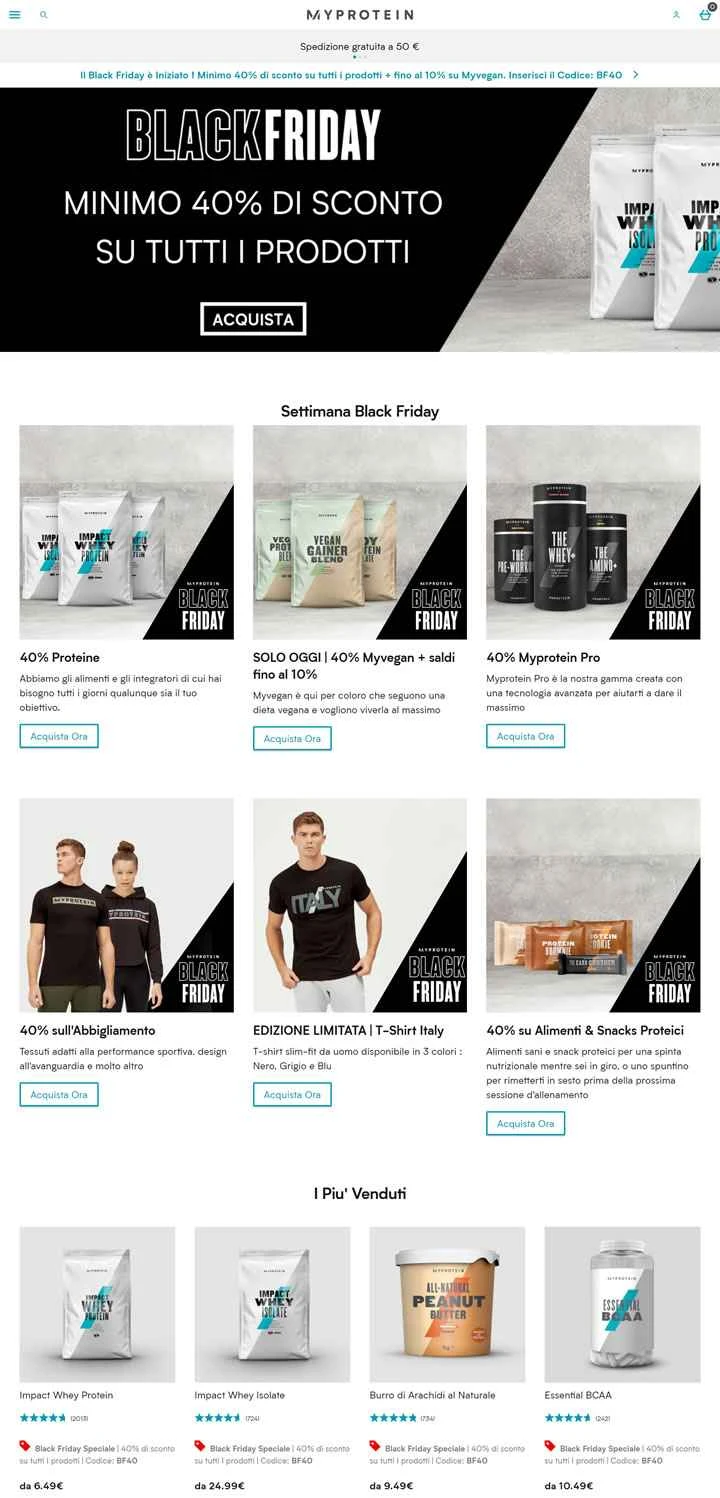 マイプロテインイタリア公式サイト：ヨーロッパNo.1スポーツ栄養ブランド