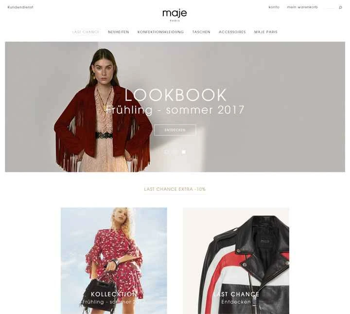 Maje Germany 公式サイト: フランスの女性向け既製服ブランド