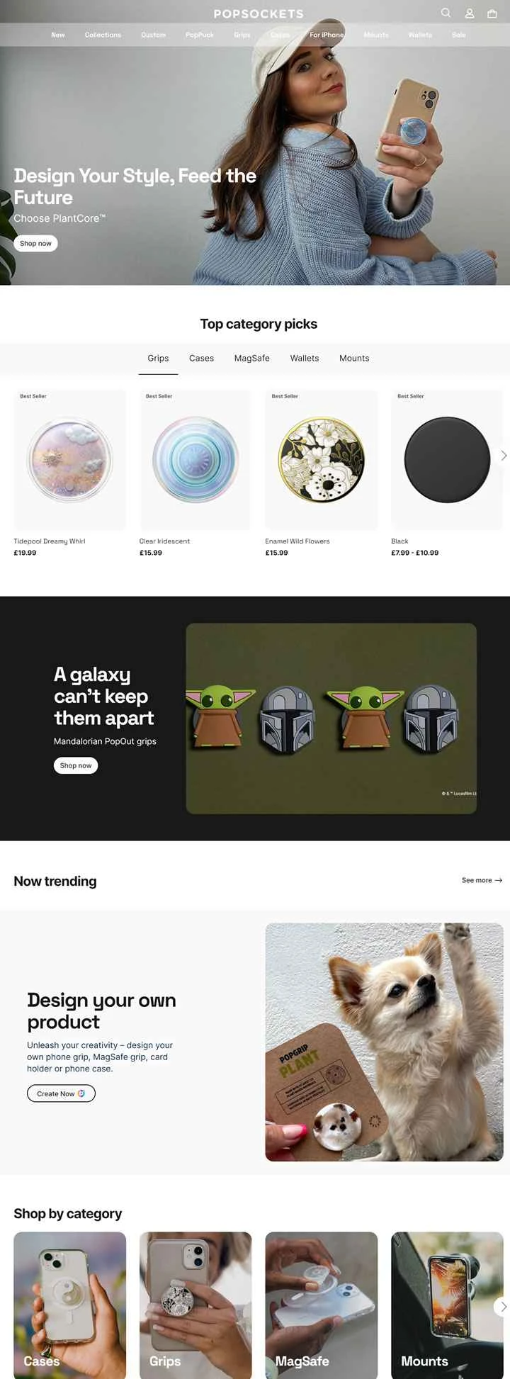 PopSockets UK: スマホグリップとスタンド