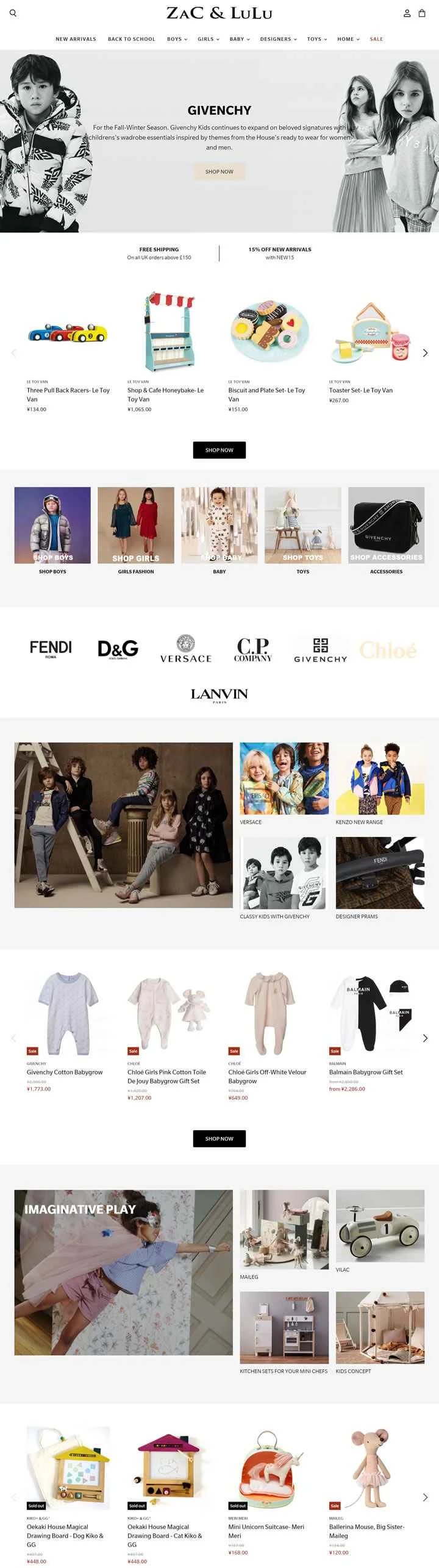 Zac & Lulu は、子供用デザイナー衣料とおもちゃを扱う英国のオンライン ショッピング サイトです。