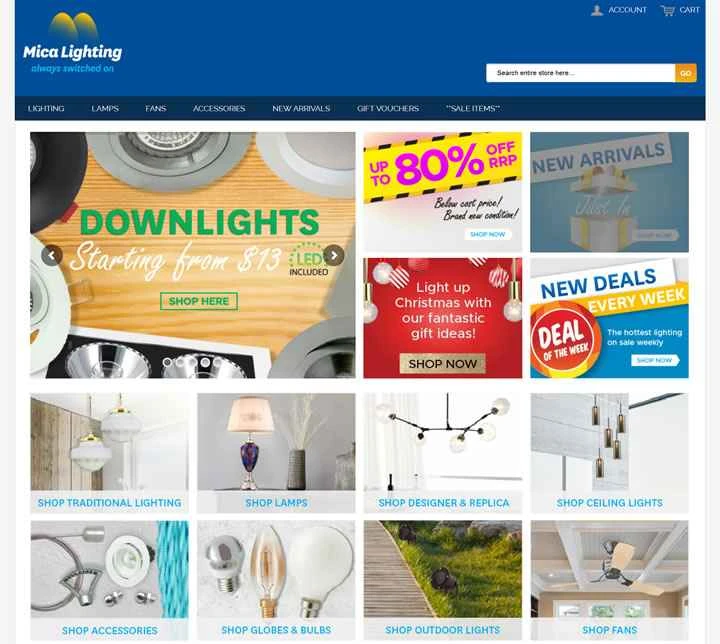 メルボルンの照明卸売店：Mica Lighting