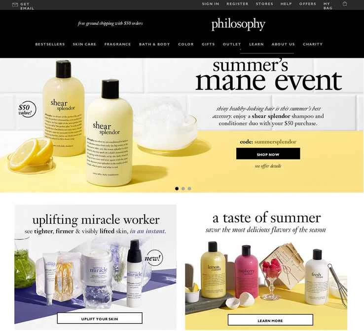 Philosophy US公式サイト：アメリカンビューティーブランド