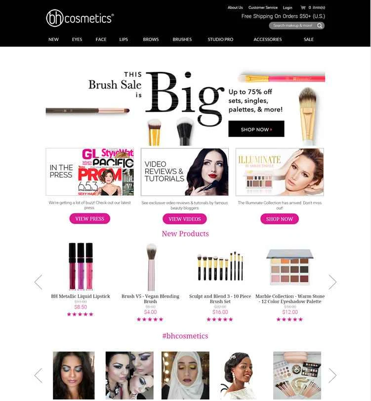 アメリカの人気アイシャドウブランド、BHコスメティックス