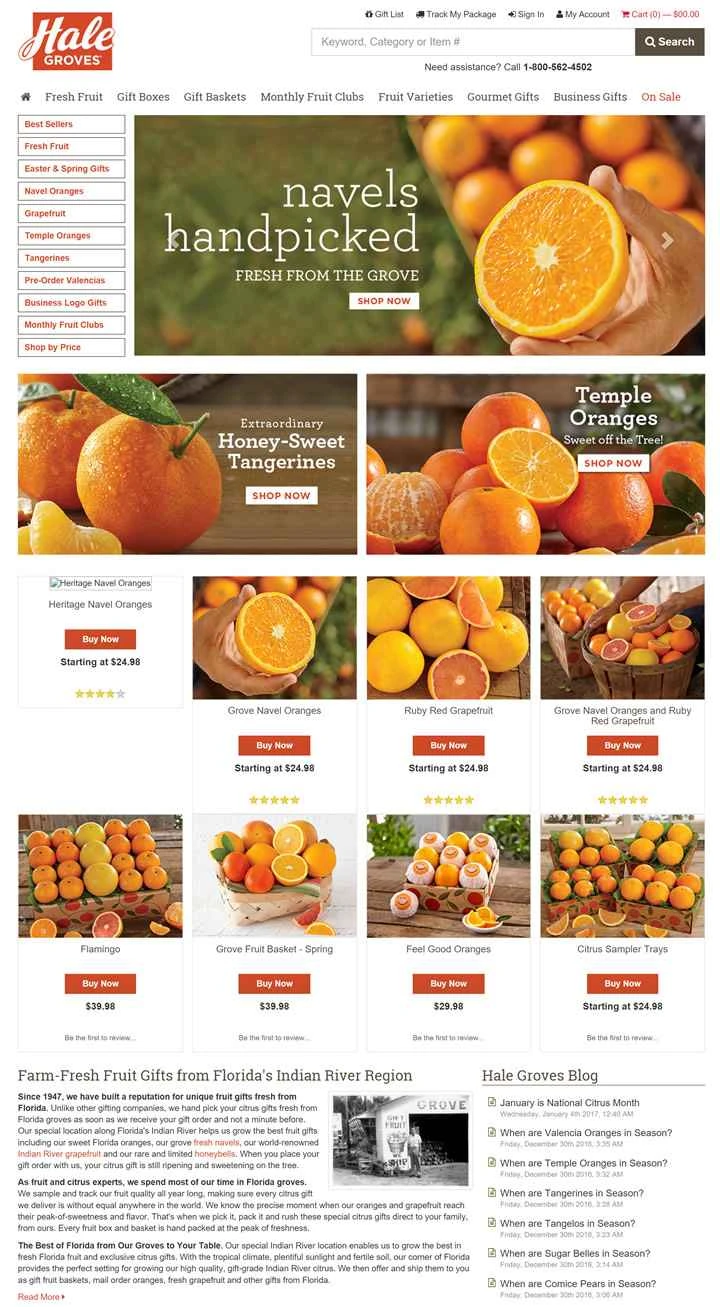 フロリダ州インディアンリバー産の新鮮なフルーツ：ヘイルグローブ