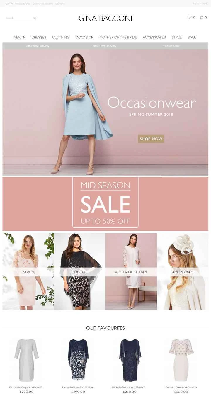 ジーナ・バッコーニ オフィシャルウェブサイト: ジーナ・バッコーニ ドレスとガウン