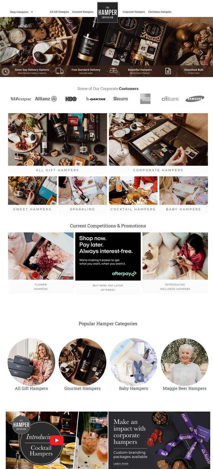 オーストラリア発の高級ギフトバスケット「The Hamper Emporium」。