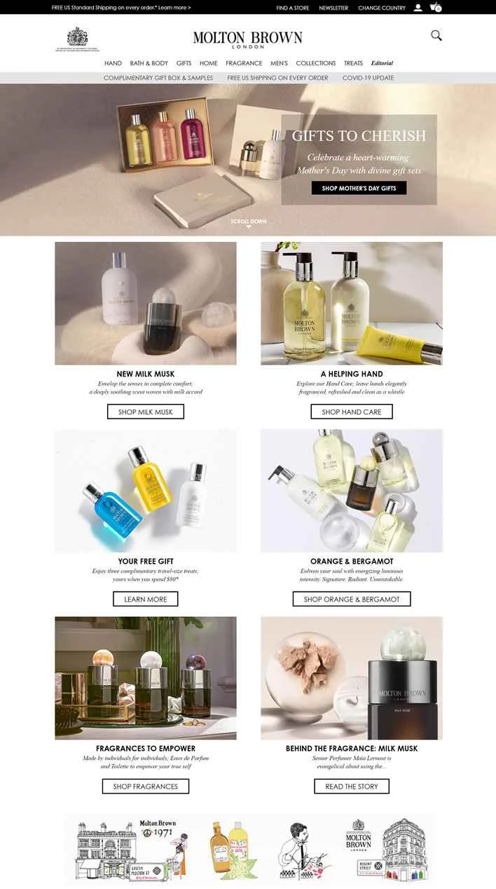 モルトンブラウンUSウェブサイト：高級化粧品、フレグランス、バス＆ボディケア