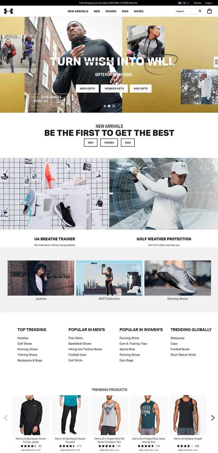 アンダーアーマー スウェーデン公式サイト：アメリカのプレミアムスポーツテクノロジーブランド