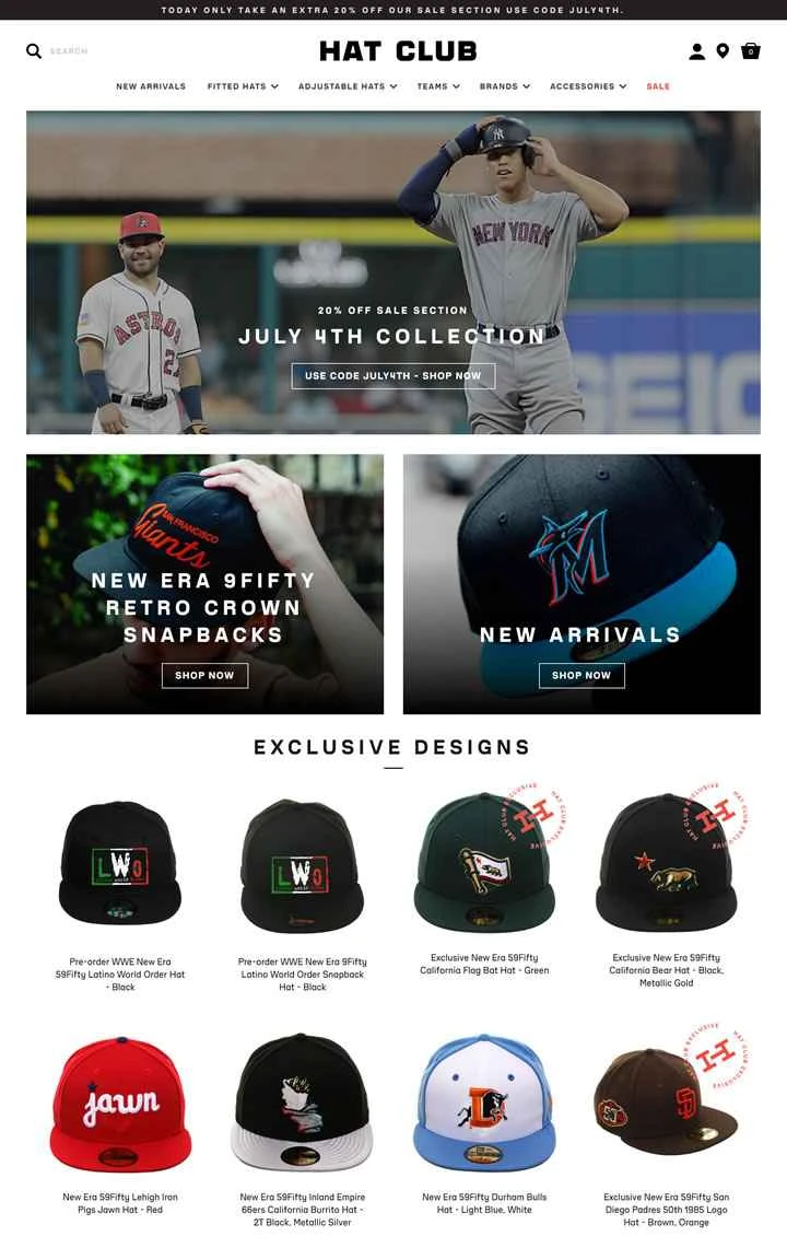 ハットクラブストア（米国）