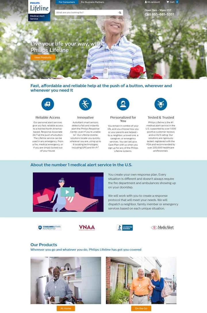 米国を代表するヘルスケア警報サービス、Philips Lifeline。