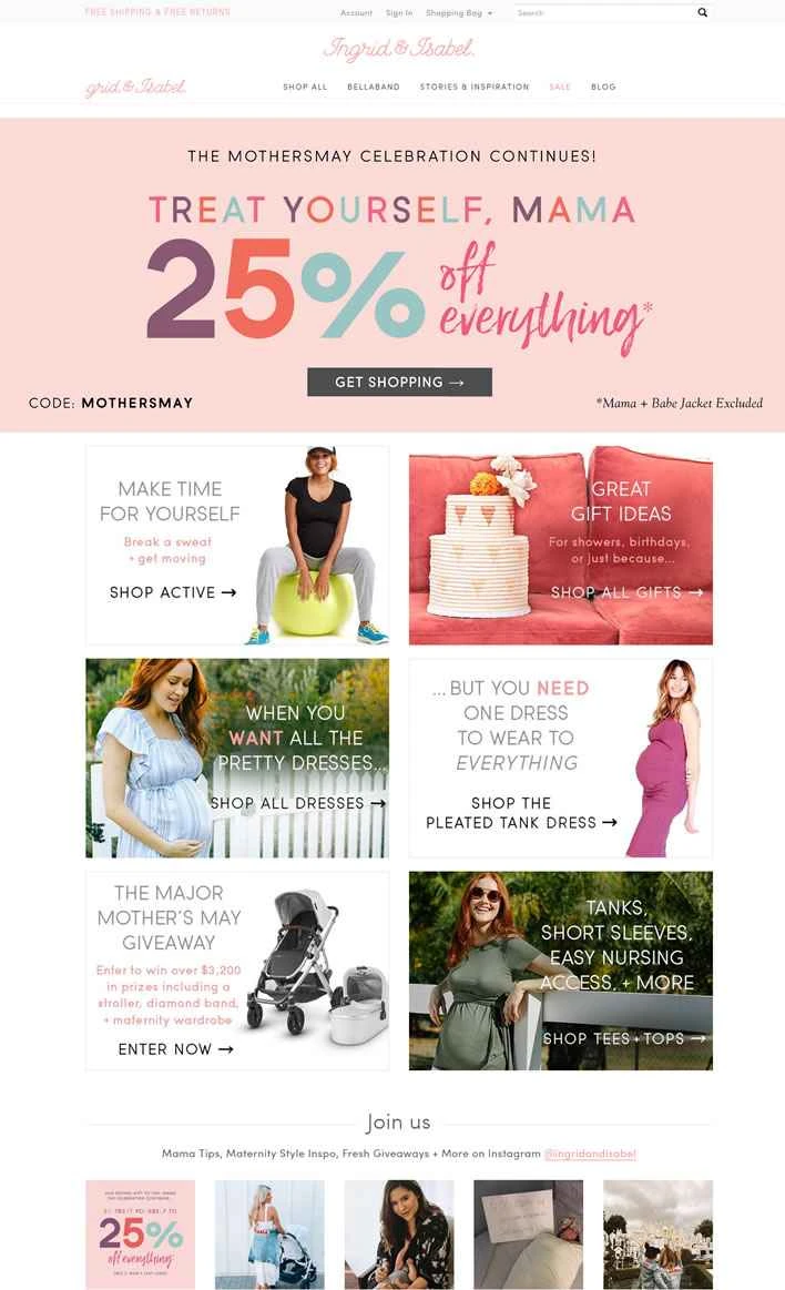 スタイリッシュなマタニティウェア：イングリッド＆イザベル