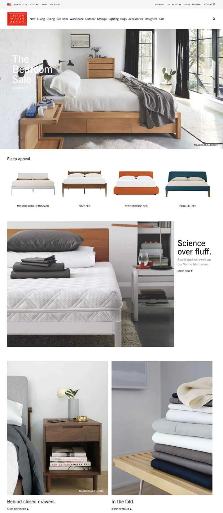 アメリカンモダン家具ウェブサイト：Design Within Reach