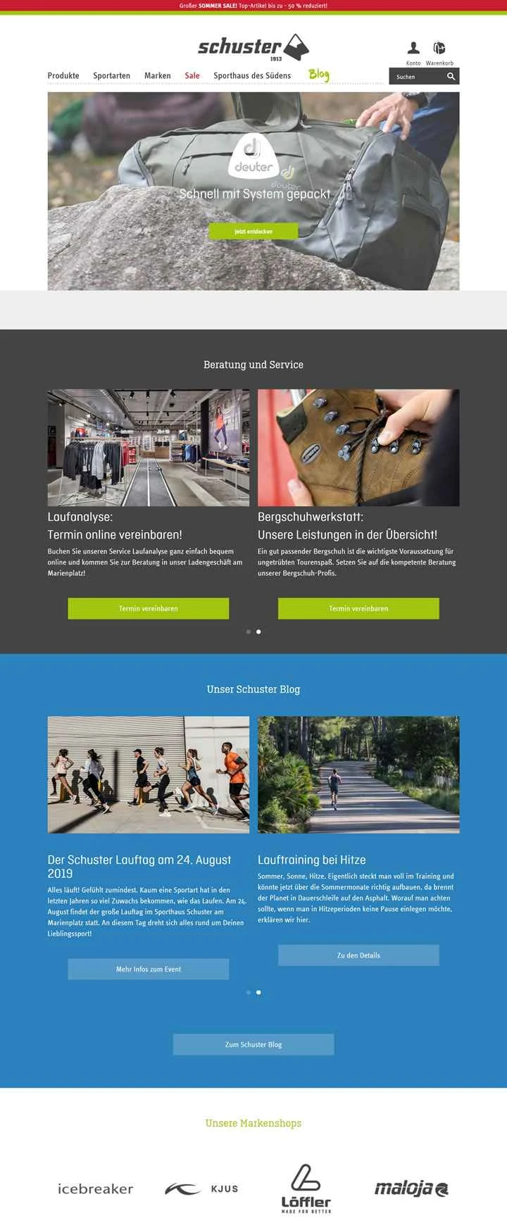 Sporthaus Schuster は、ミュンヘンの山岳スポーツ、アウトドア アパレル、スポーツ用品の専門店です。