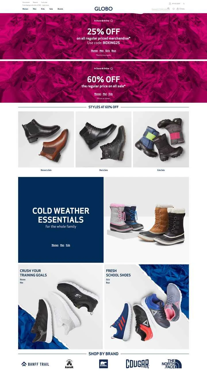 Globo Shoes（カナダの靴のウェブサイト）