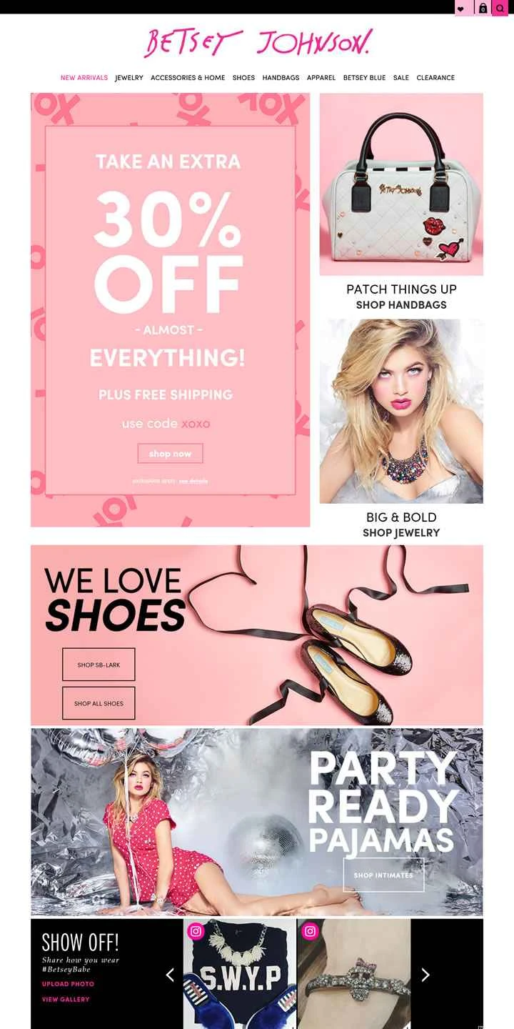 ベッツィ・ジョンソン公式サイト：華やかで愛らしいドレス、靴、ハンドバッグ、アクセサリー