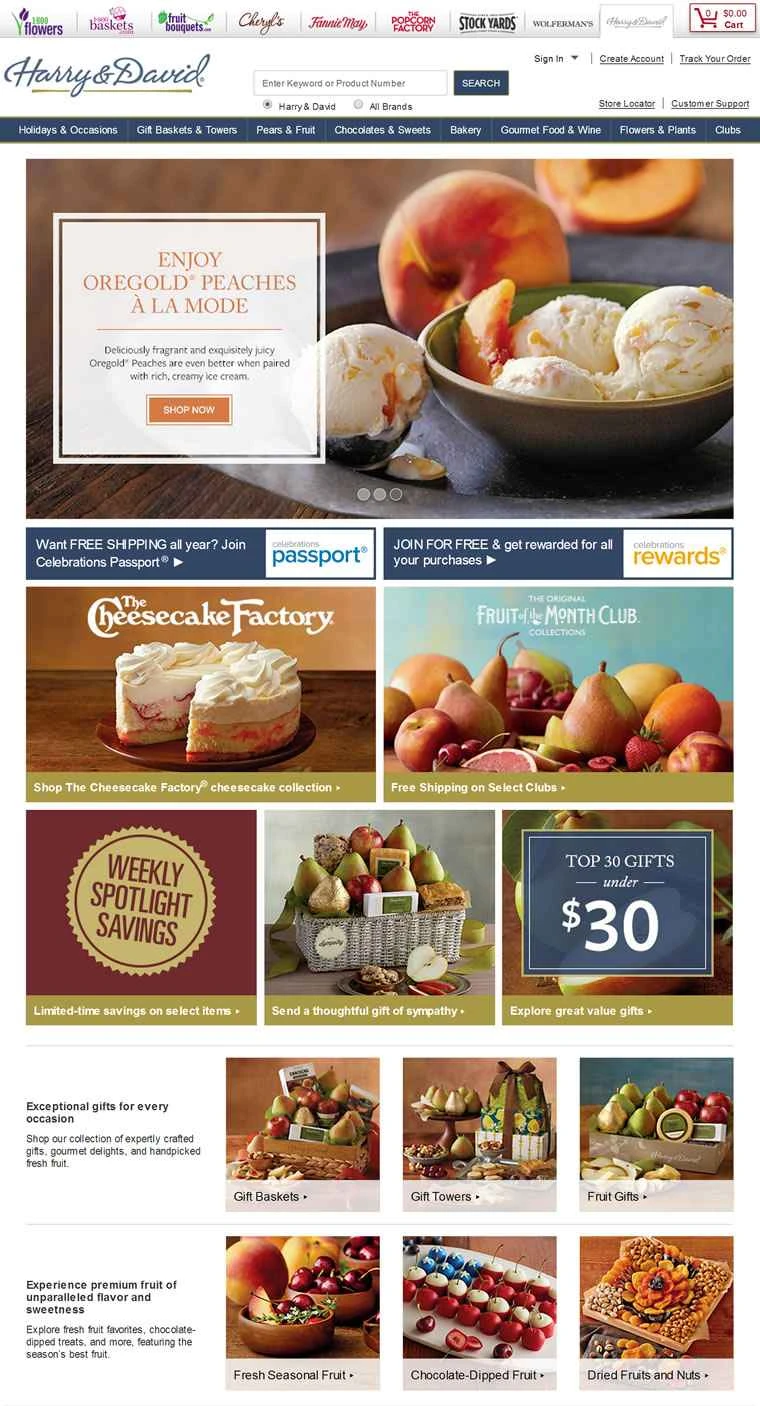 あらゆる機会に適したグルメギフト：ハリー＆デビッド