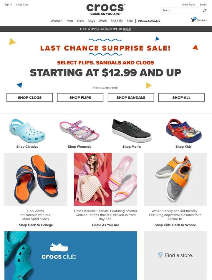 Crocs US公式サイト：Crocs