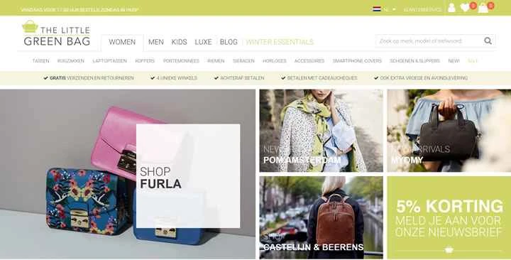オランダのバッグショッピングサイト：The Little Green Bag