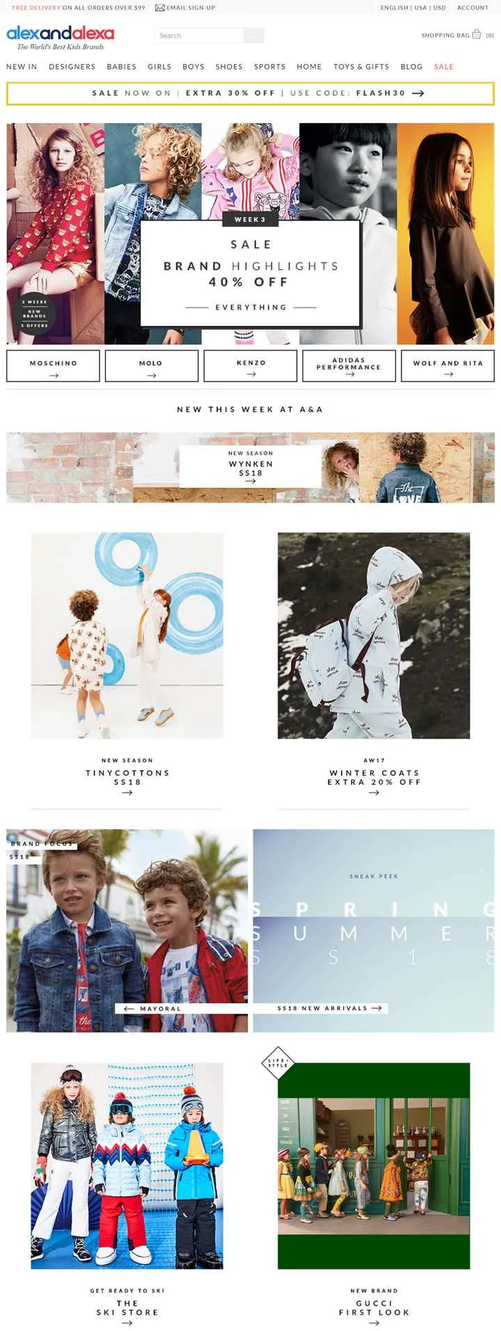 世界最高の子供服ブランド：アレックスとアレクサ