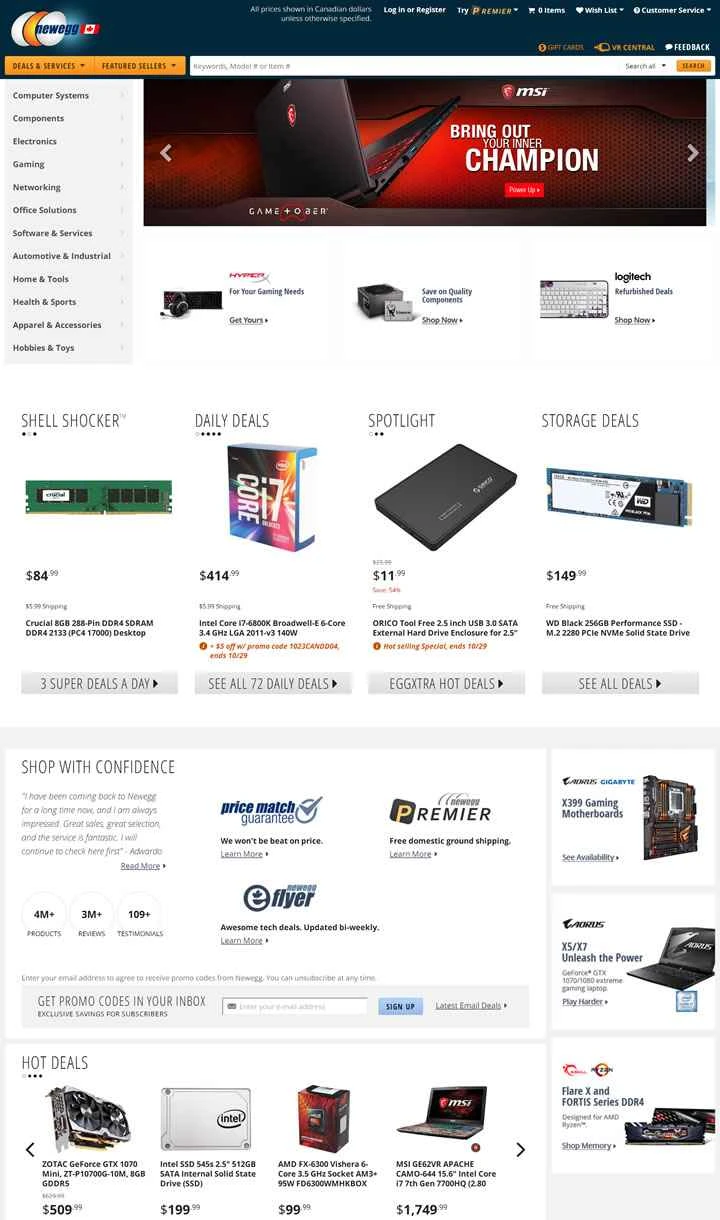 ニューエッグ カナダ: Newegg.ca