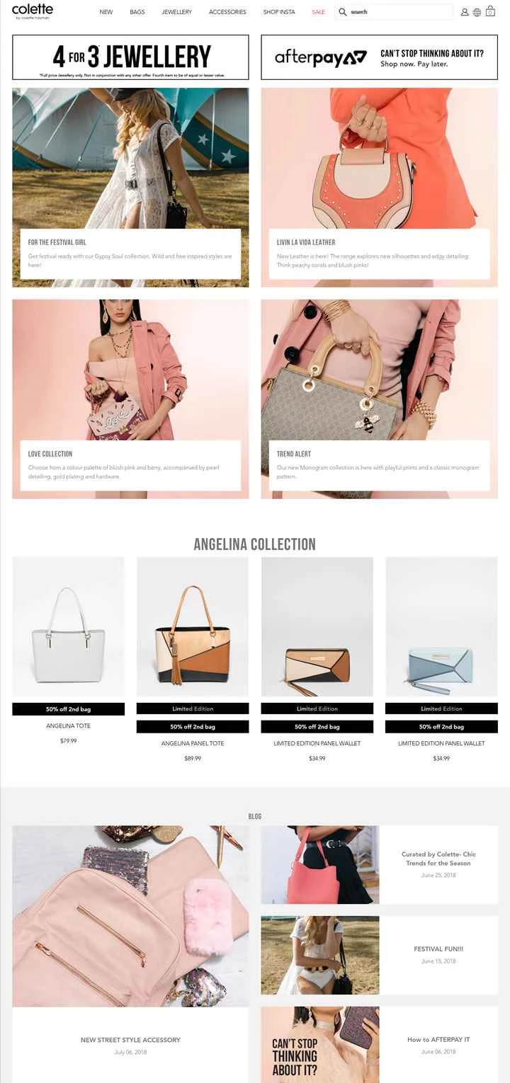 オーストラリアのファッションアクセサリーブランド：Colette by Colette Hayman