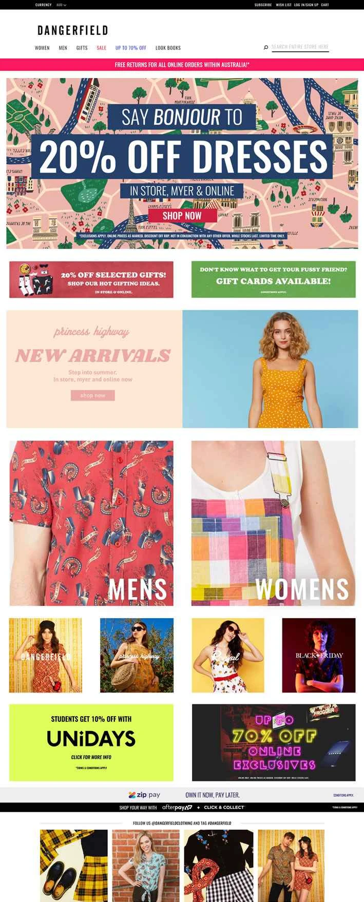 メルボルンのヴィンテージファッションブランド：デンジャーフィールド