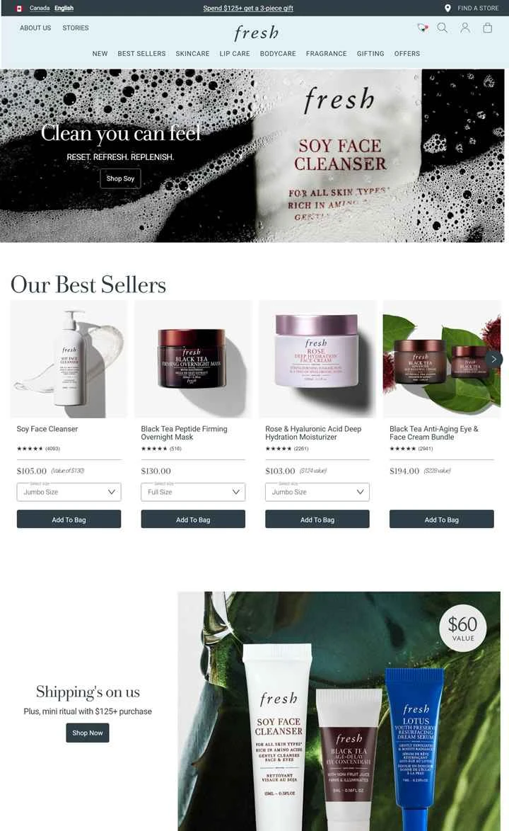 フレッシュカナダ公式サイト：フランスのLVMHグループ傘下の高級ナチュラルスキンケアブランド