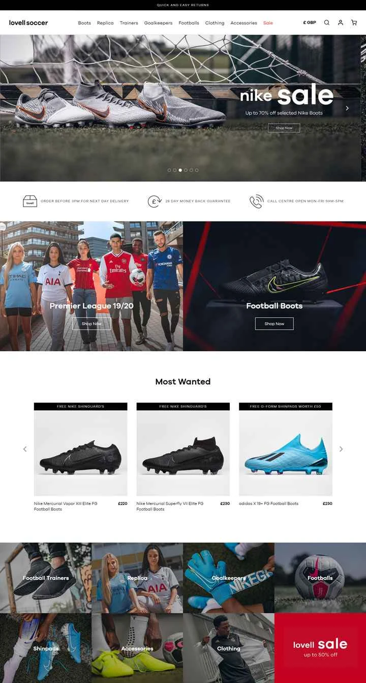 英国を代表する高級サッカーシューズの小売業者、Lovell Soccer