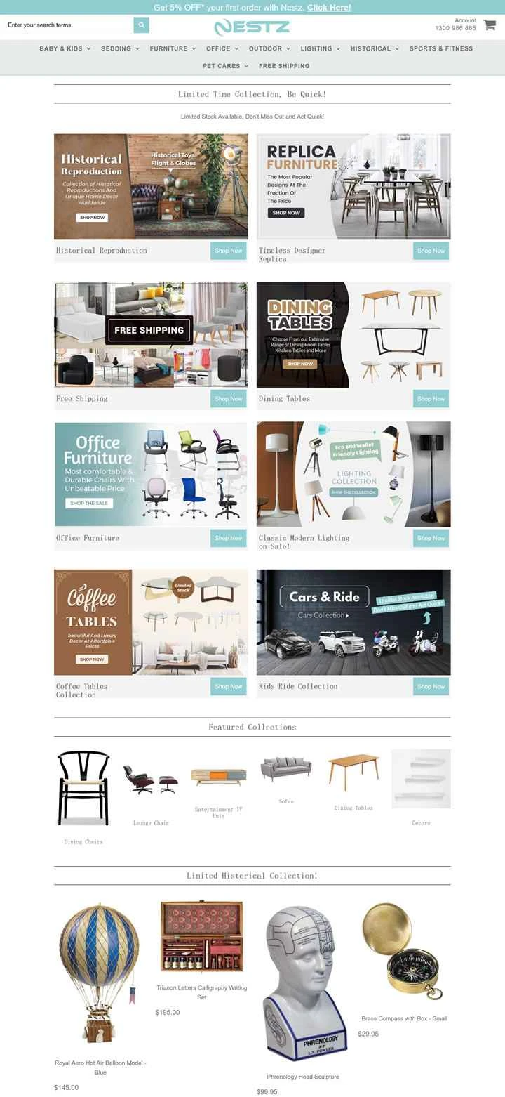 オーストラリアは家具や家庭用品の最高のオンライン販売先を誇っています：Nestz