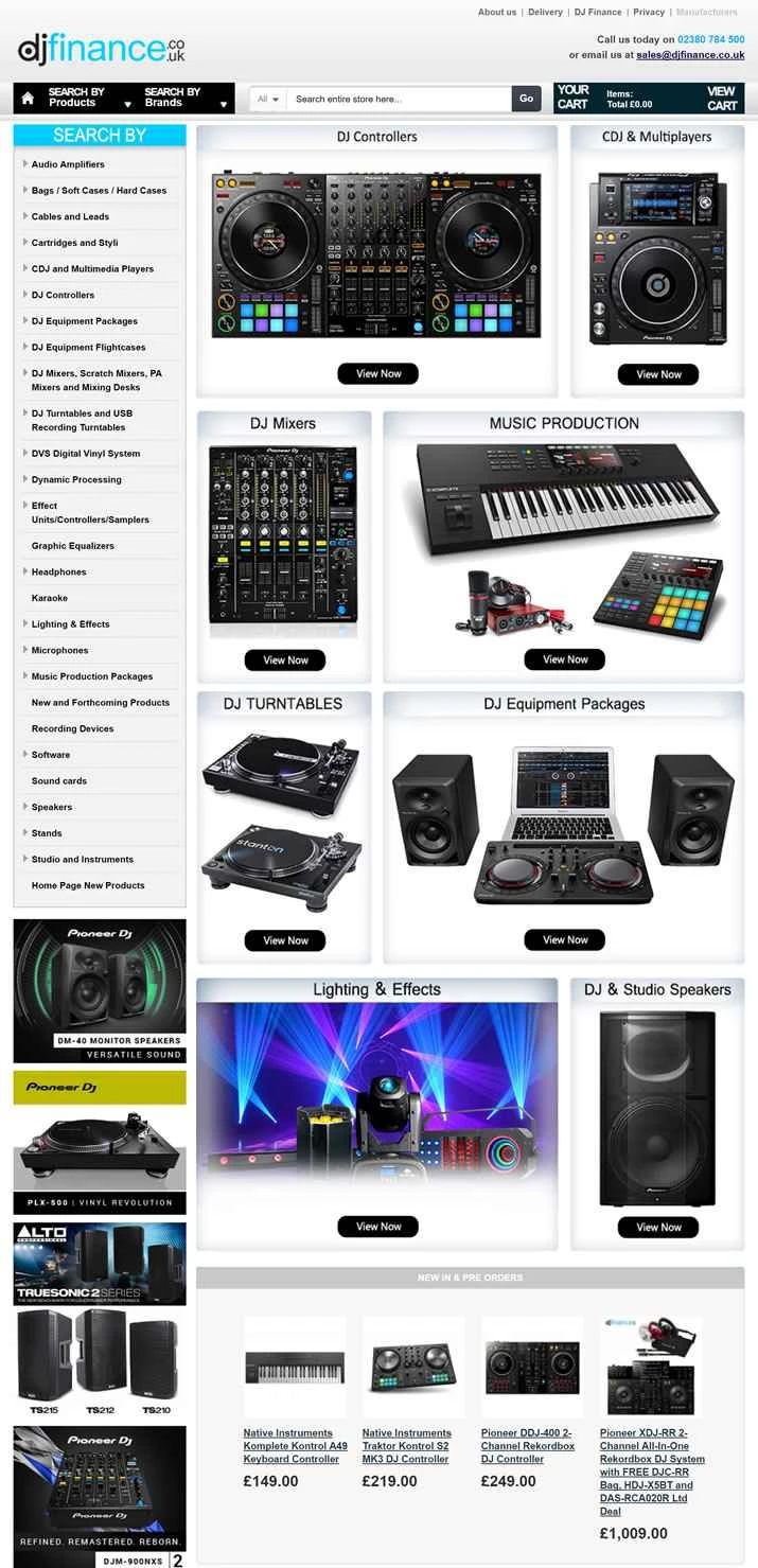 英国最古のDJ機器サプライヤー：DJ Finance、DJ Warehouse、The DJ Shop