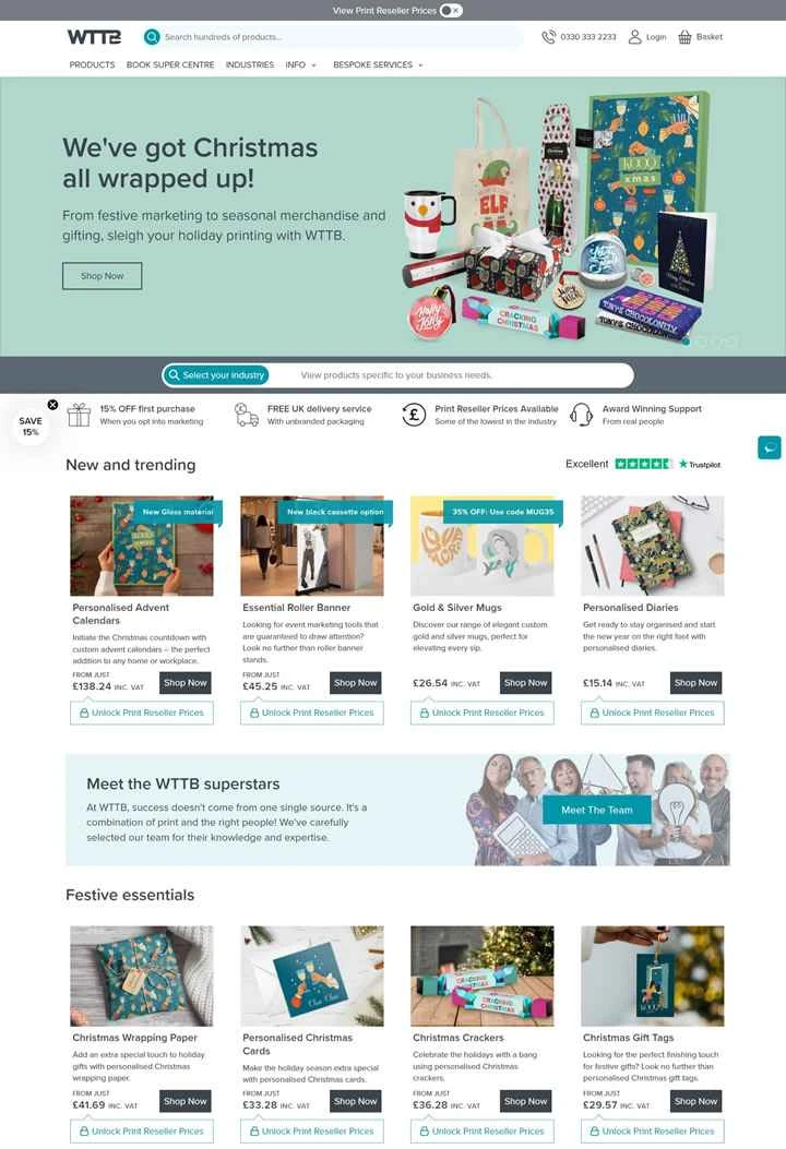 英国最大かつ最高の印刷会社の一つ：WTTB