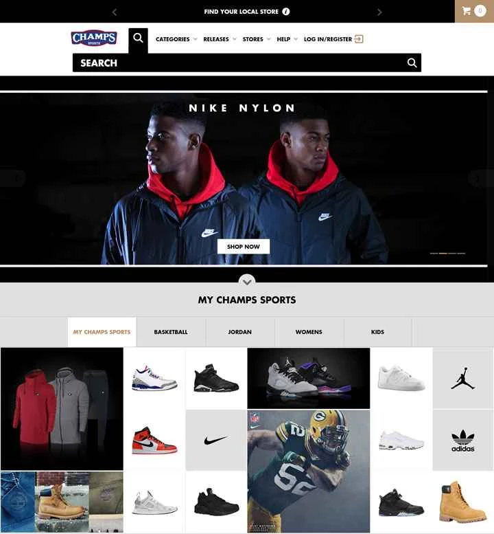 北米の大手スポーツ用品オンライン小売業者、Champs Sports。