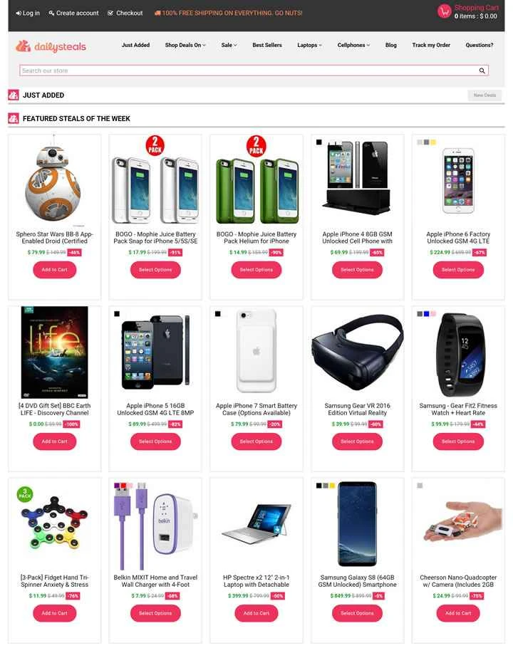 米国の家電製品割引サイト「Daily Steals」