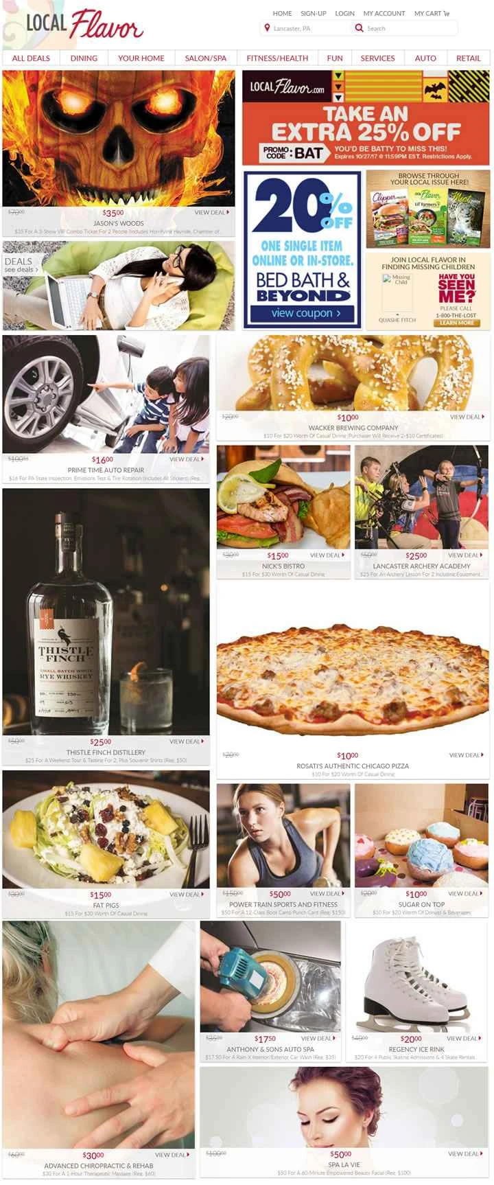 LocalFlavor.com は、地元のお買い得情報や割引情報を提供する米国発のウェブサイトです。