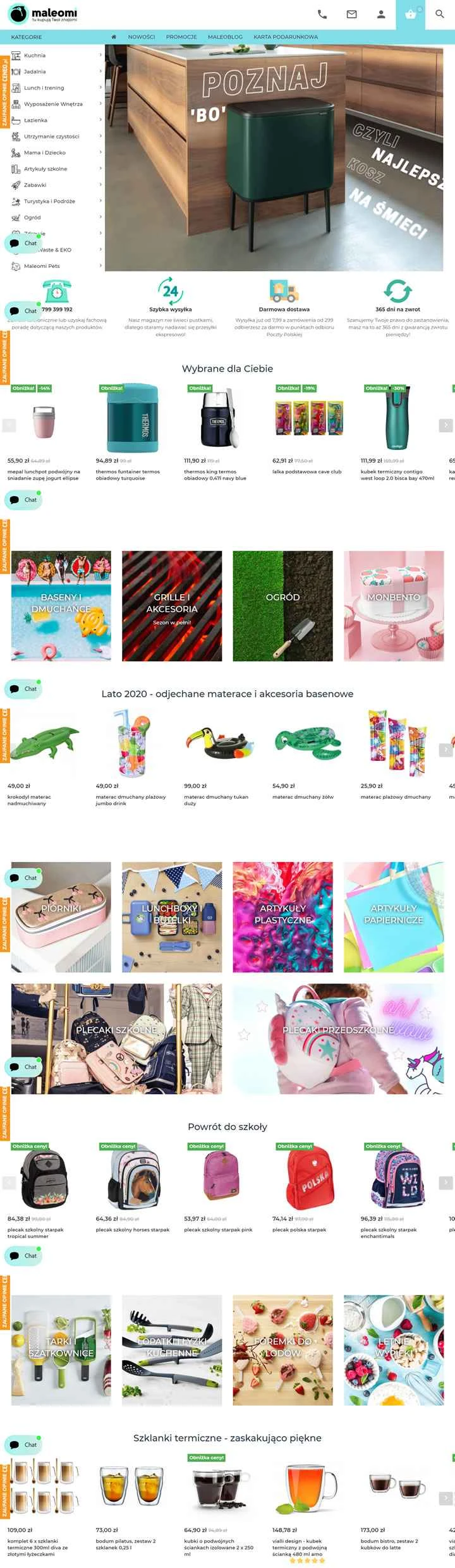 Maleomi は、ポーランドのホームインテリアとキッチンアクセサリーのオンライン ストアです。