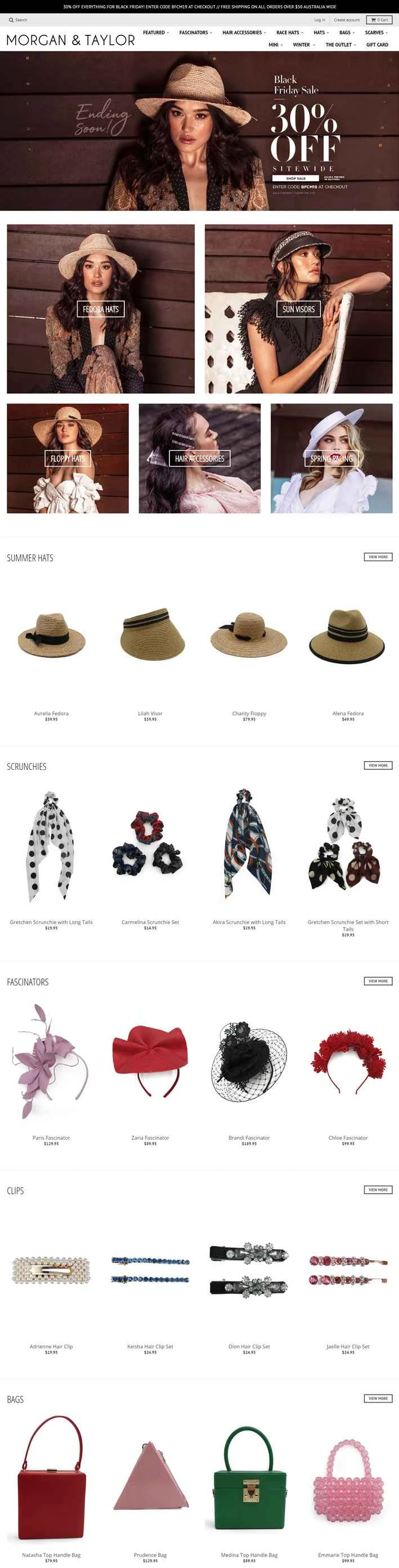 オーストラリアを代表する女性用帽子・アクセサリーメーカー、モーガン＆テイラー
