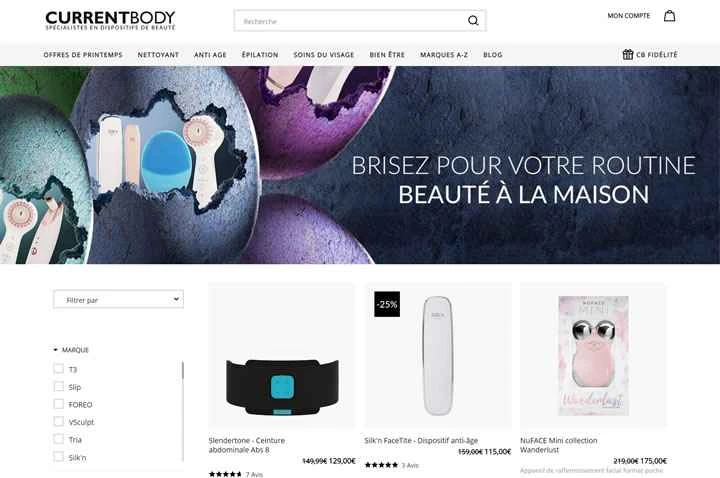 Currentbody（フランス）：ハイテク健康・美容製品