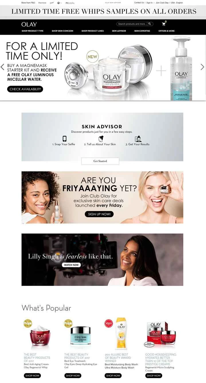 Olay US 公式サイト: OLAY USA