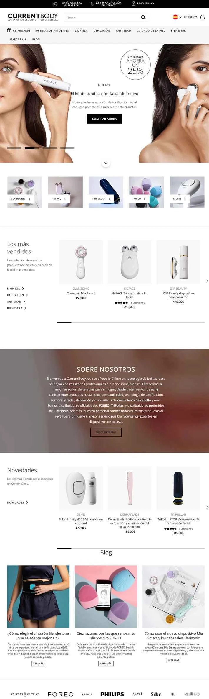 Currentbody Spain: 美容機器の専門家