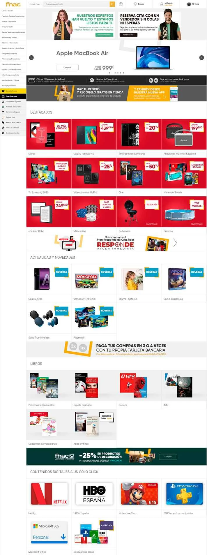 Fnac Spain 公式ウェブサイト: フランスの文化・エレクトロニクス製品小売業者