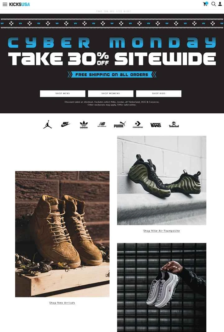 バスケットボールシューズを主に販売する米国の小売業者KICKSUSAより。