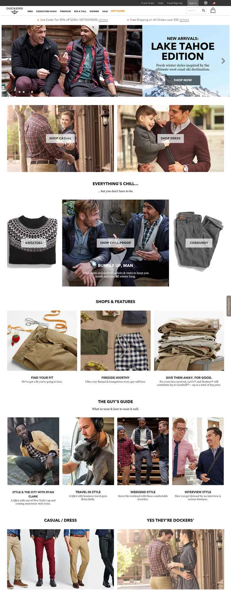 Dockers US公式サイト：カーキパンツ、メンズアパレル、シューズ、アクセサリー