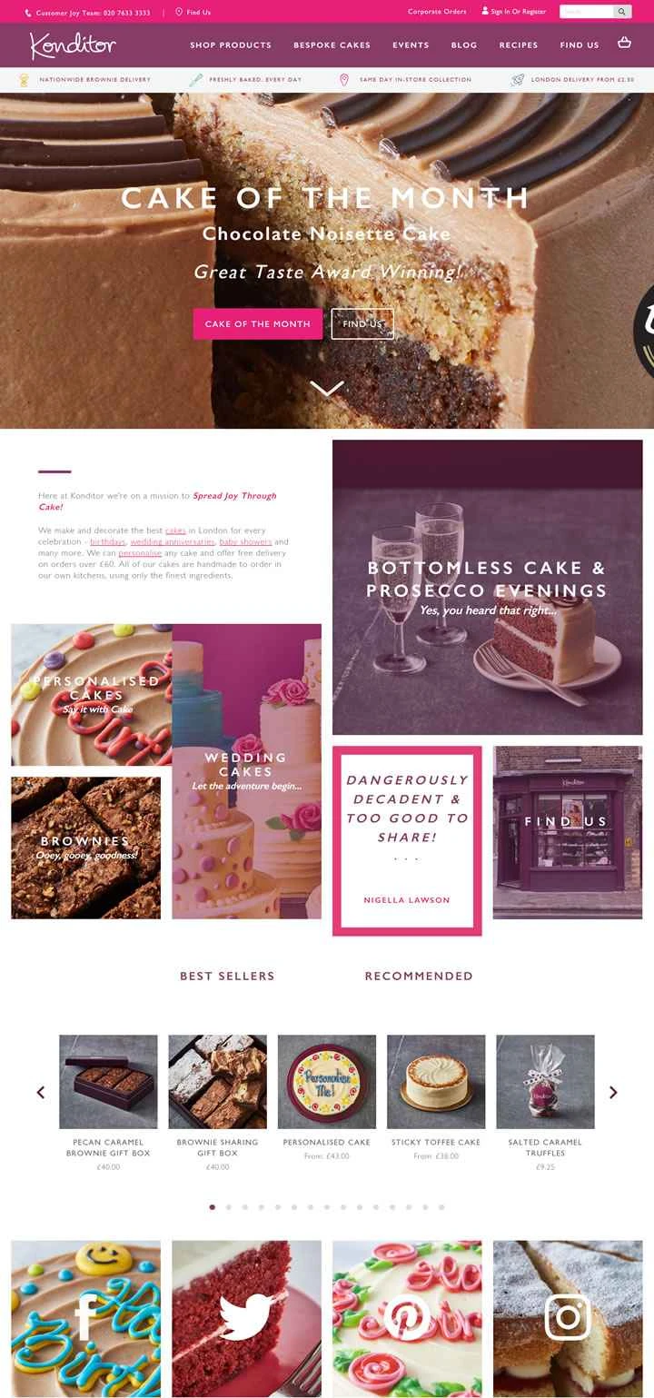 ロンドンで最も人気のあるケーキショップ、コンディター＆クック